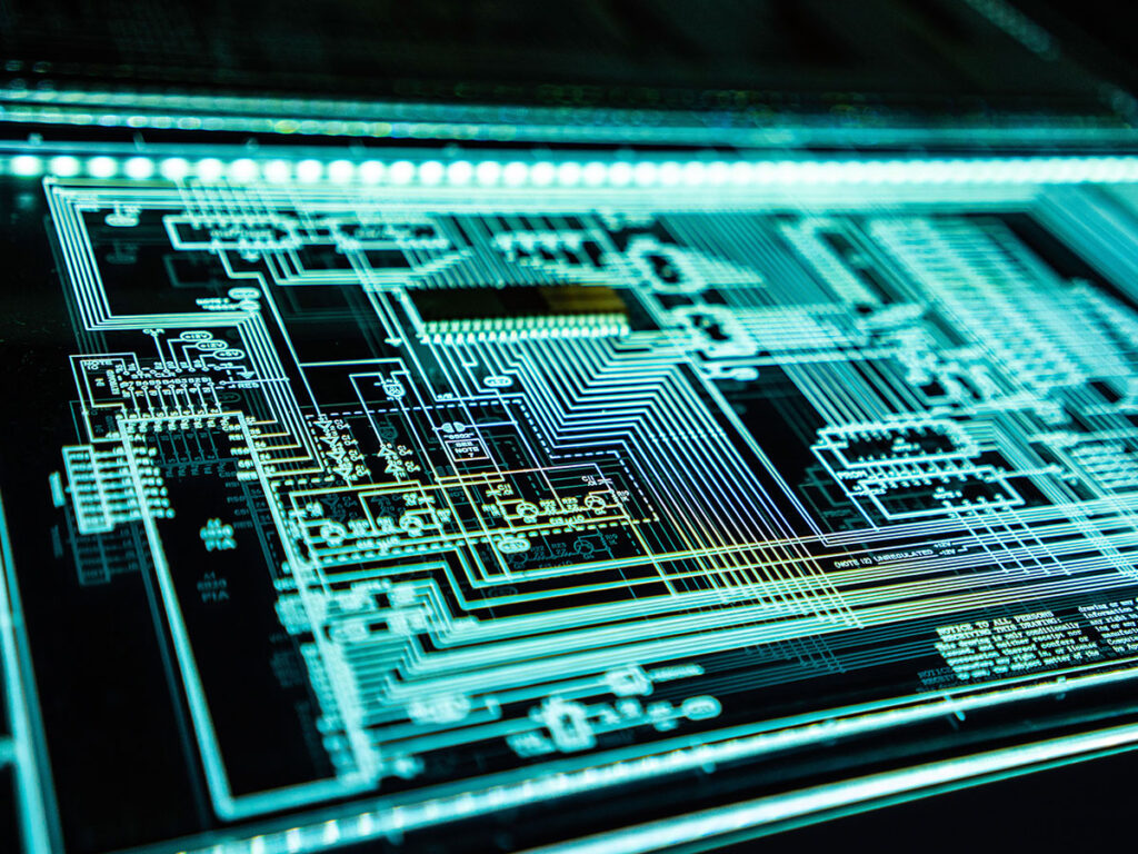 Tech-looking computer hardware.